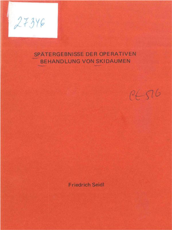 Spatergebnisse der operativen Behandlung von Skidaumen