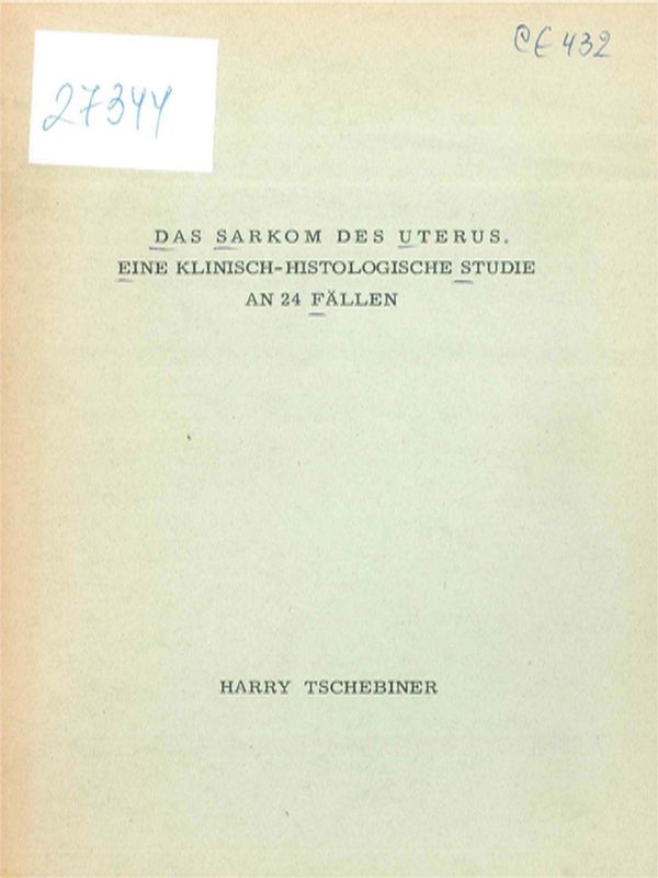 Das Sarkom des Uterus