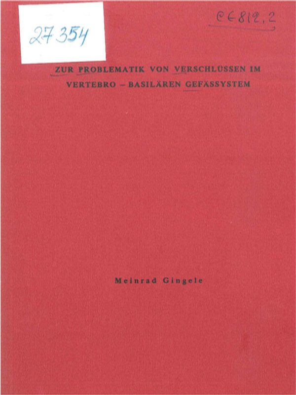 Zur Problematik von Verschlussen im vertebro-basilaren Gefassystem