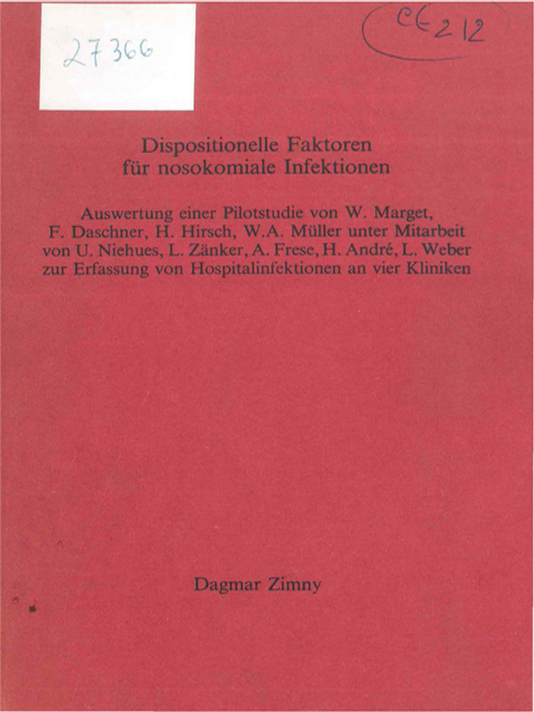 Dispositionelle Faktoren fur nosokomiale Infektionen
