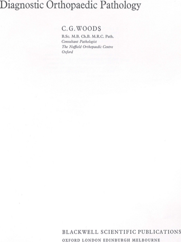 Diagnostic Orthopaedic Pathology