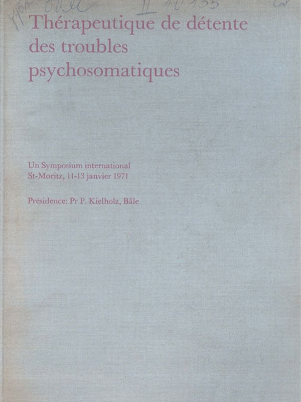 Therapeutique de detente des troubles psychosomatiques