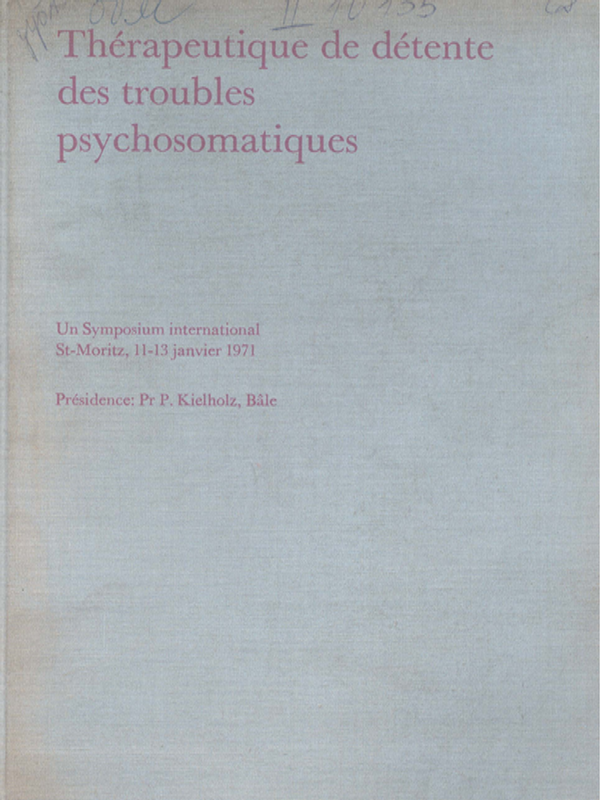 Therapeutique de detente des troubles psychosomatiques