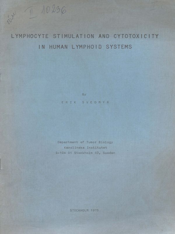 Lymphocyte stimulation and cytotoxicity in human lymphoid system