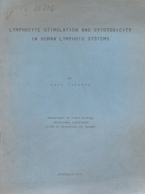 Lymphocyte stimulation and cytotoxicity in human lymphoid system