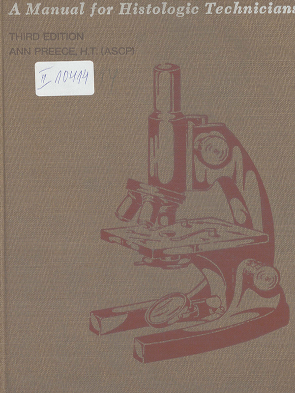 A Manual for Histologic Technicians