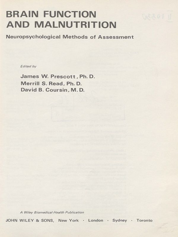 Brain function and malnutrition