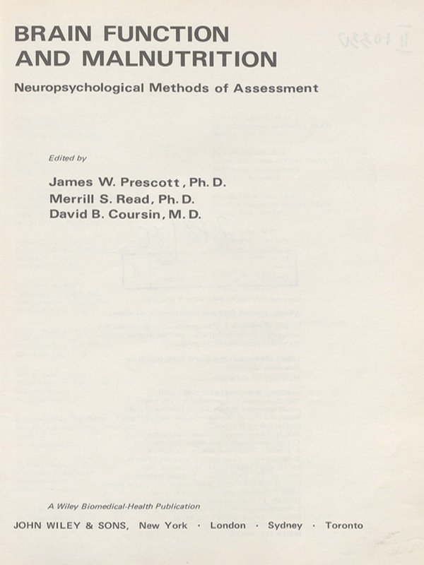 Brain function and malnutrition