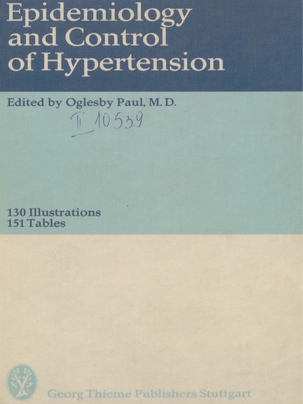 Epidemiology and Control of Hypertension