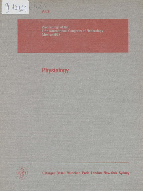 Proceedings of the fifth international congress of nephrology, Mexico, 1972