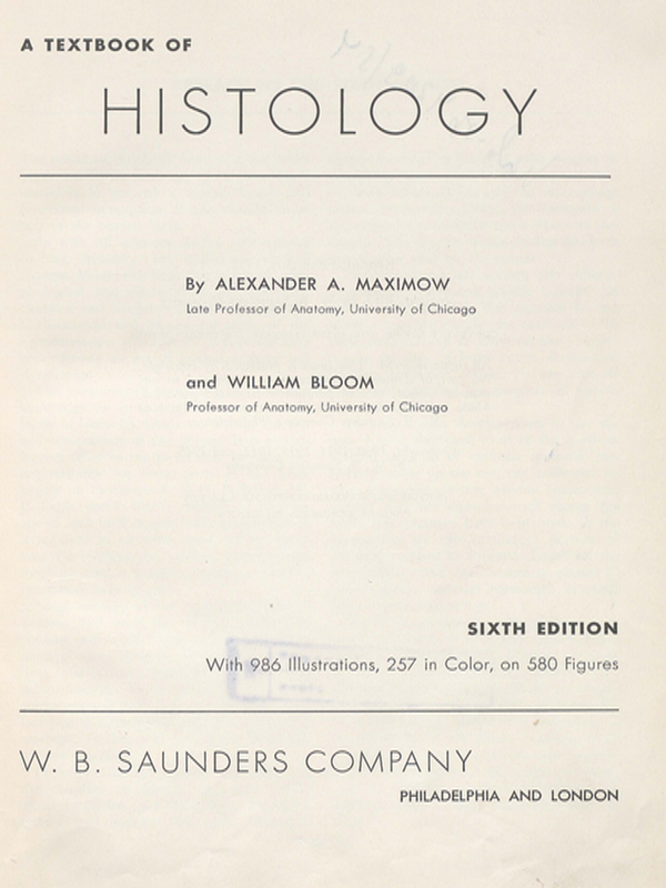 A textbook of histology