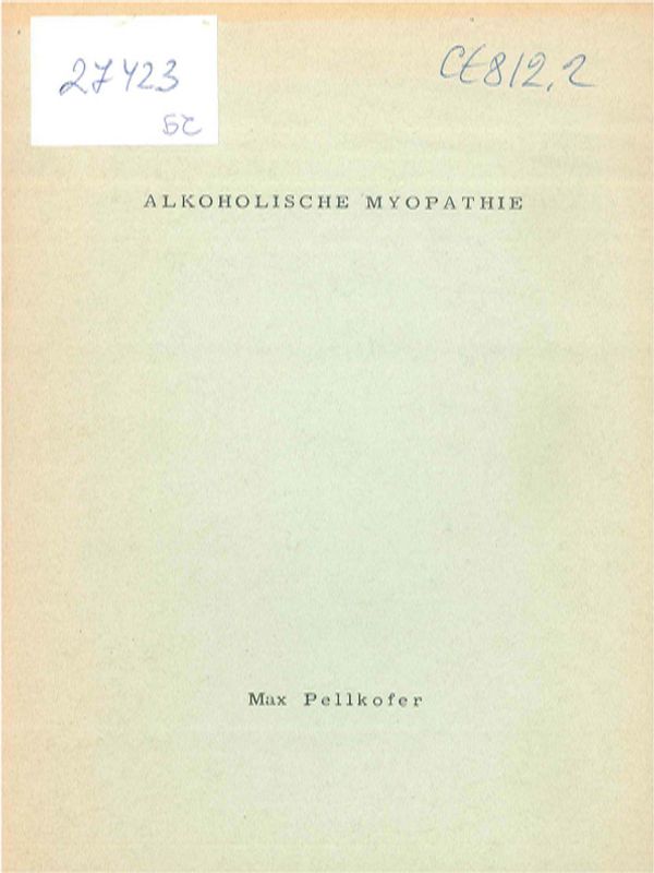 Alkoholische Myopathie