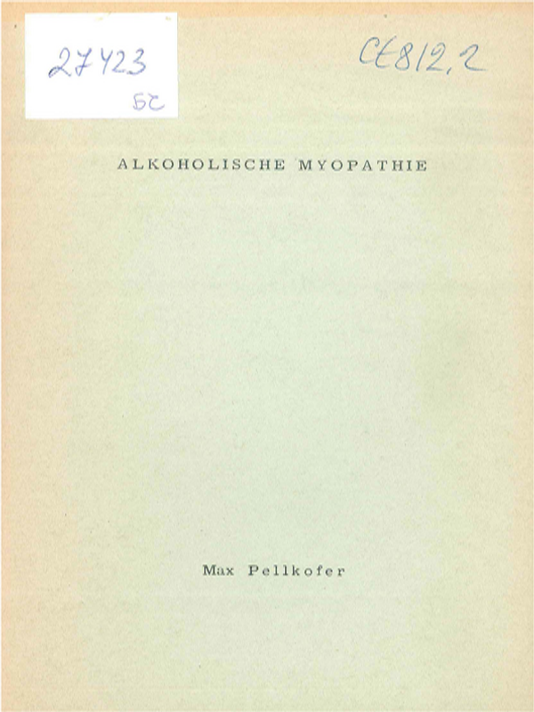 Alkoholische Myopathie