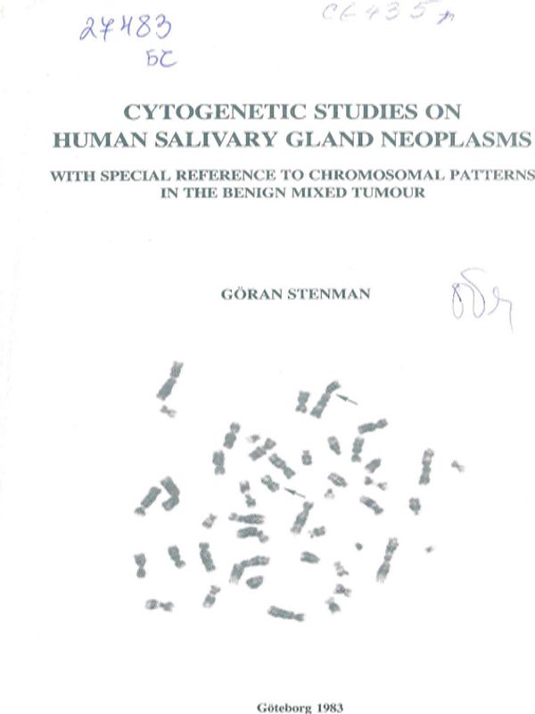 Cytogenetic studies on human salivary gland neoplasms