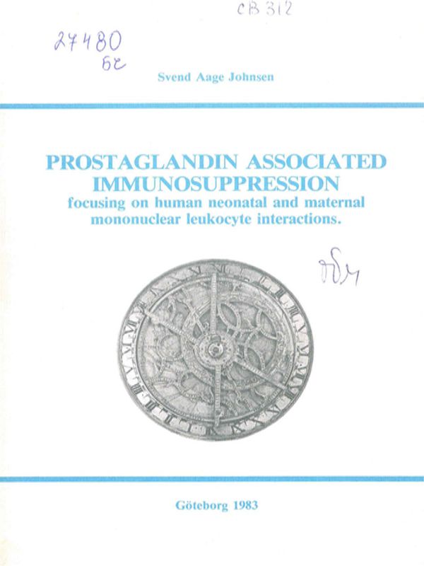 Prostaglandin associated immunosupression