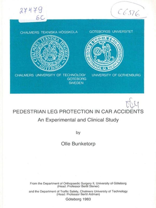 Pedestrian leg protection in car accidents
