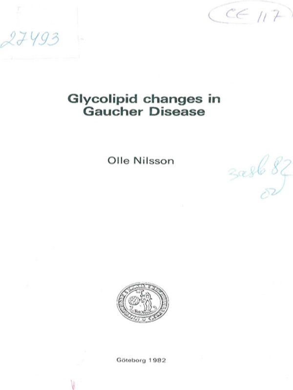 Glycolipid changes in Gaucher disease