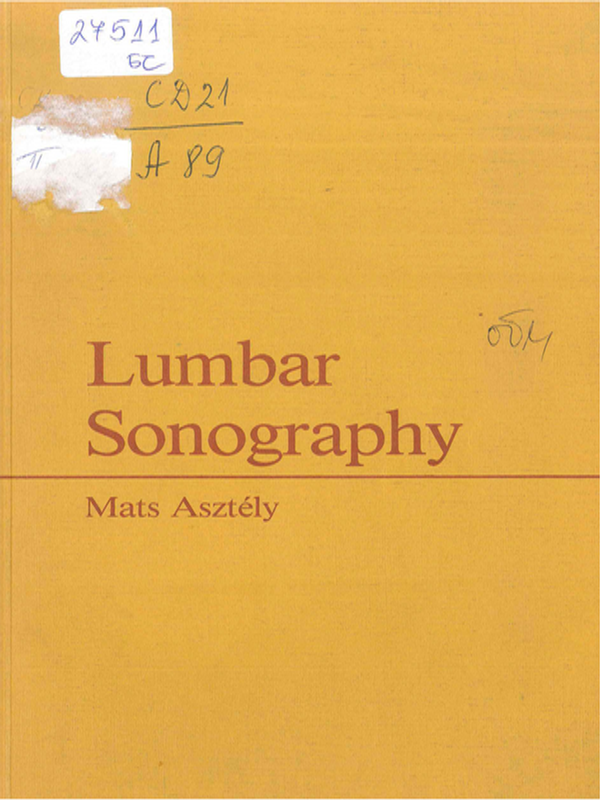 Lumbar sonography