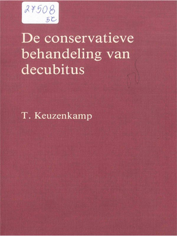 De conservatieve behandeling van decubitus