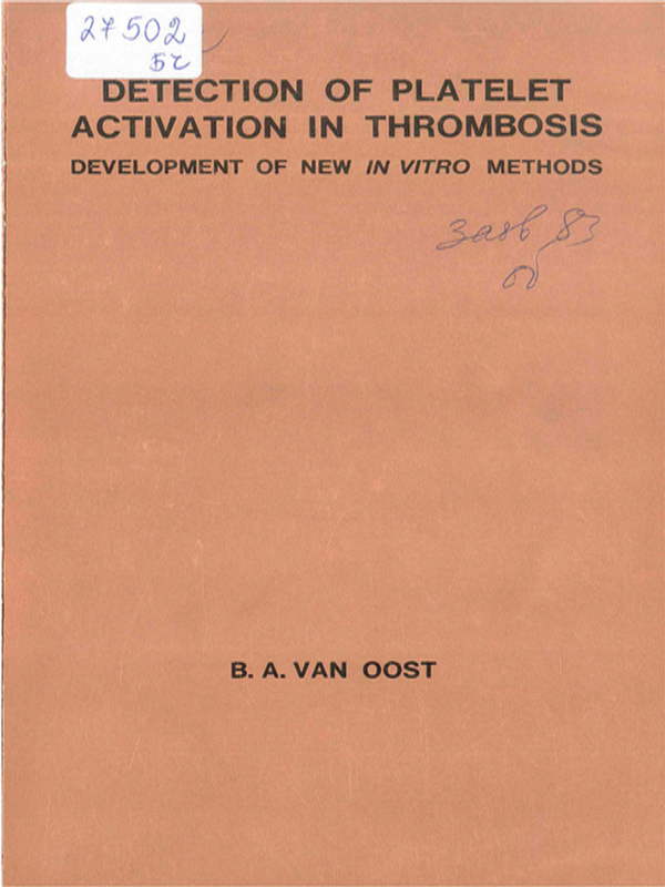 Detection of platelet activation in thrombosis