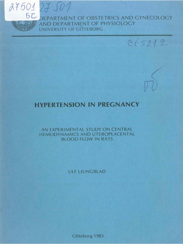 Hypertension in pregnancy