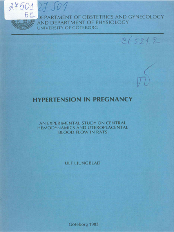 Hypertension in pregnancy