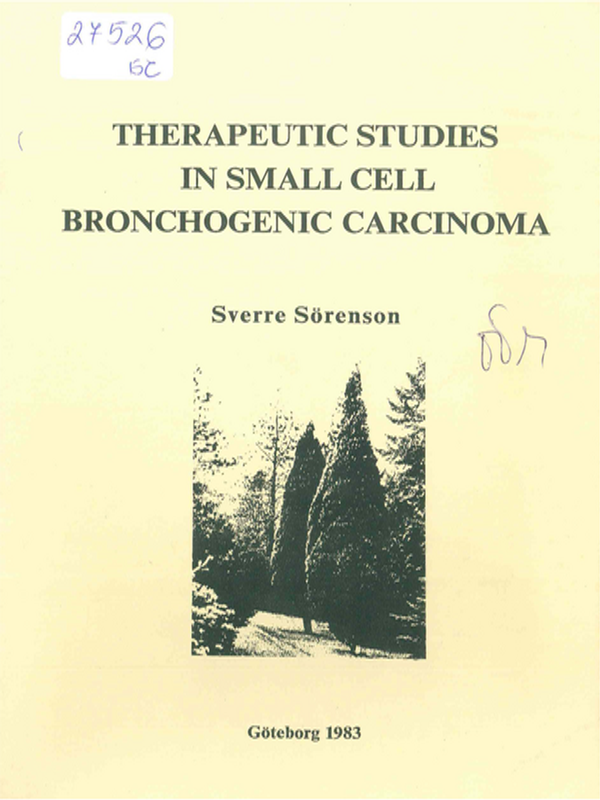 Therapeutic studies in small cell bronchogenic carcinoma