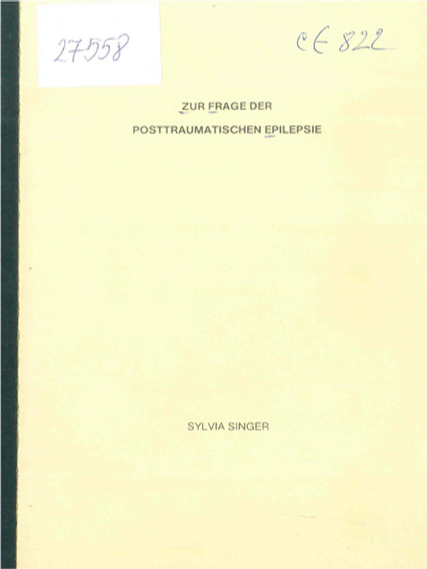Zur Frage der posttraumatischen Epilepsie