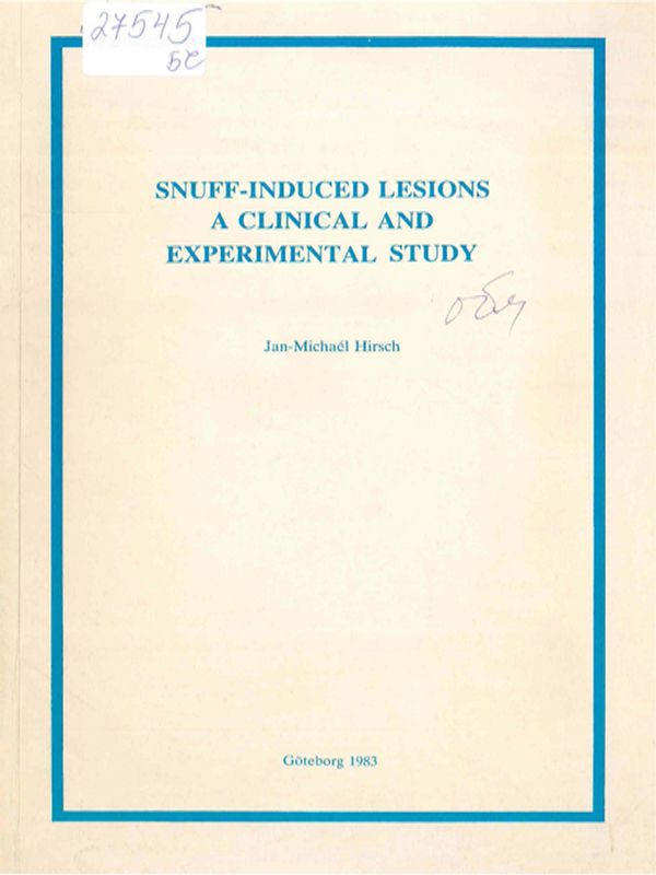 Snuff-induced lesions