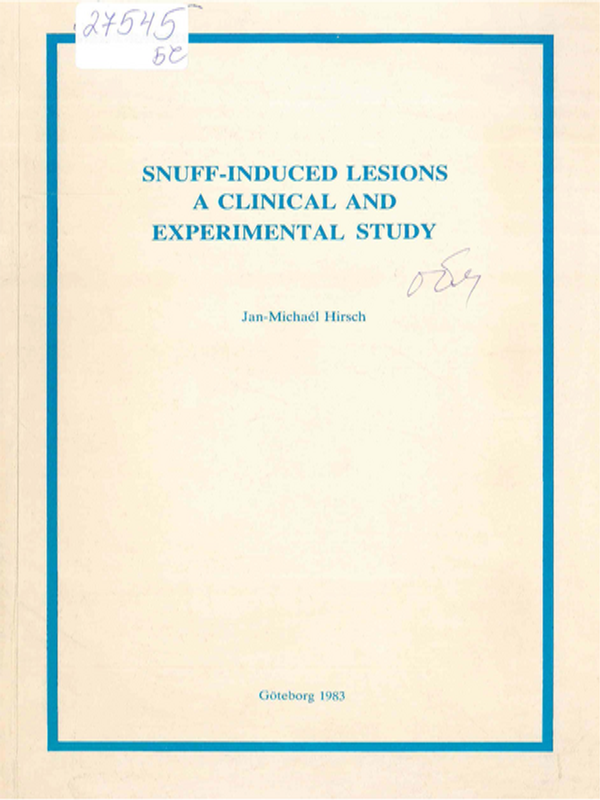 Snuff-induced lesions