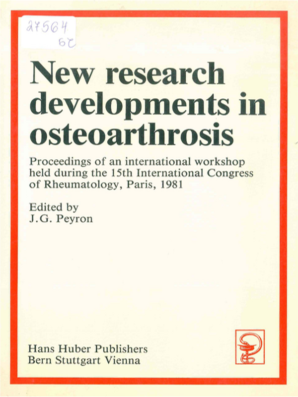 New research developments in osteoarthrosis