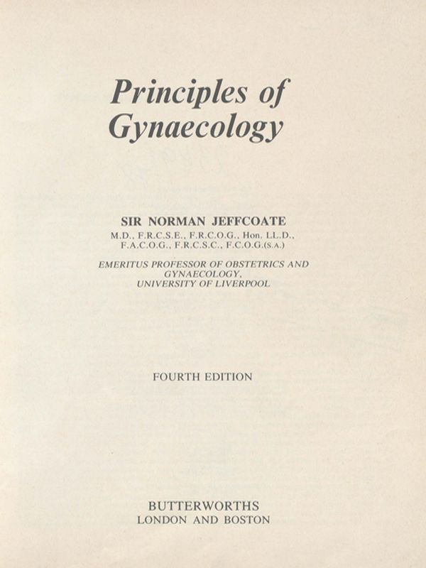 Principles of gynaecology