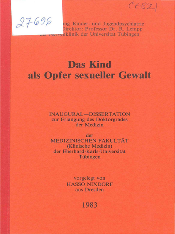 Das Kind als Opfer sexueller Gewalt
