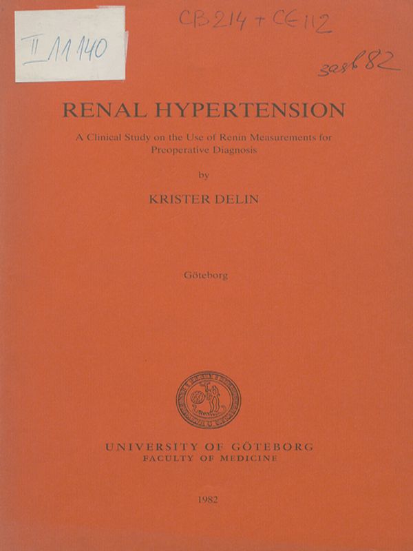 Renal hypertension