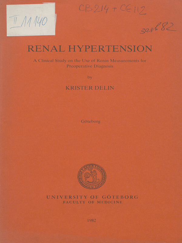 Renal hypertension
