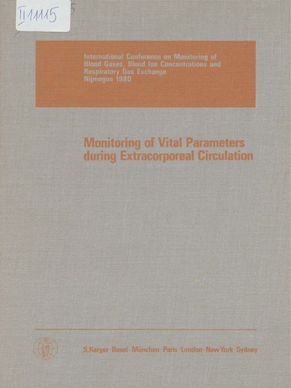 Monitoring of vital parameters during extracorporeal circulation