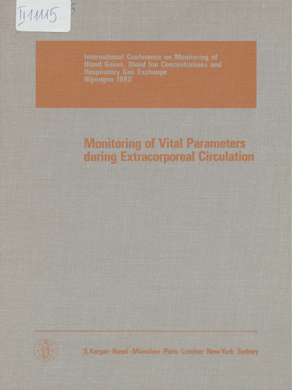 Monitoring of vital parameters during extracorporeal circulation