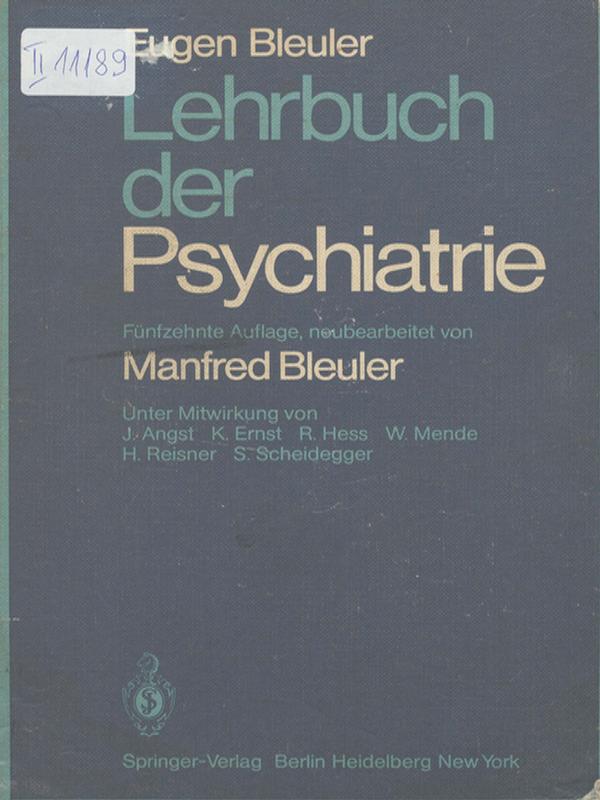 Lehrbuch der Psychiatrie