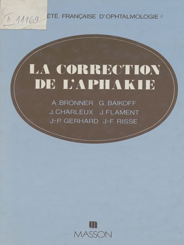La correction de l'aphakie