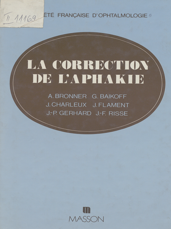 La correction de l'aphakie