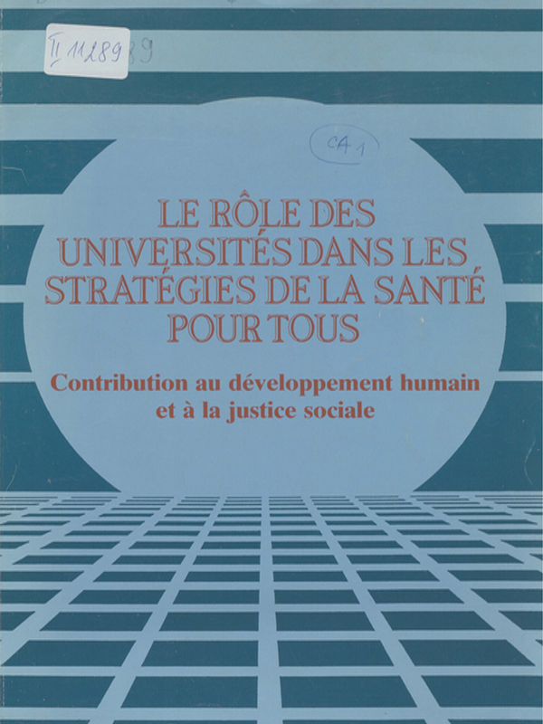 Le role des universites dans les strategies de la sante pour tous
