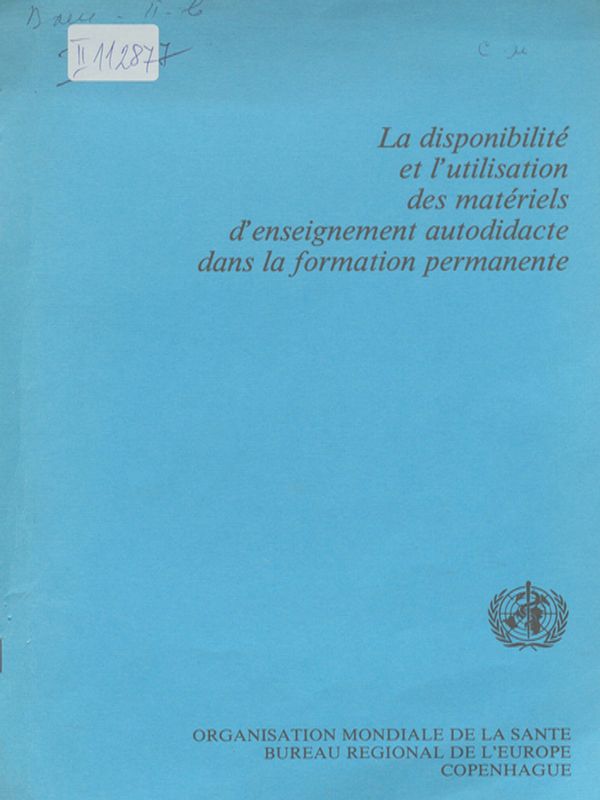 La disponibilite et l'utilisation des materiels d'enseignement autodidacte dans la formation permanente