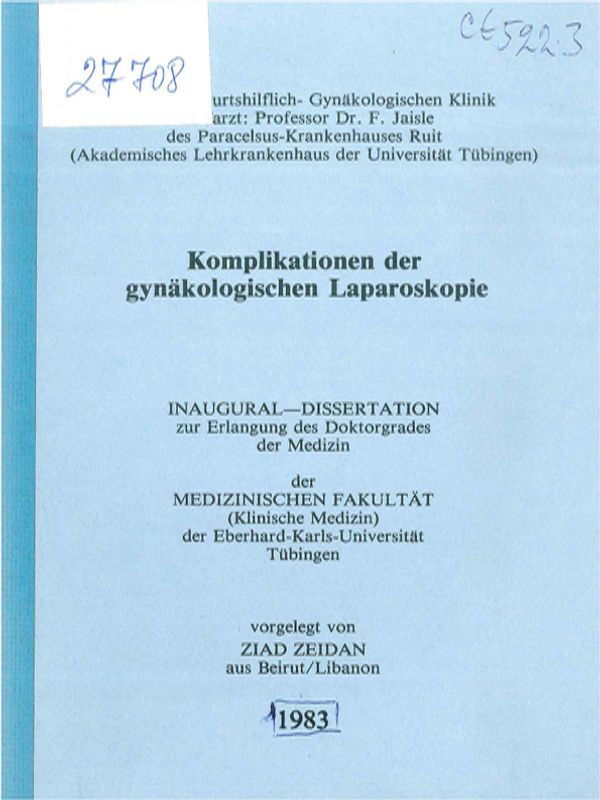 Komplikationen der gynakologischen Laparoskopie