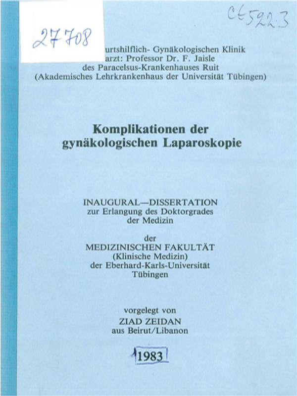 Komplikationen der gynakologischen Laparoskopie