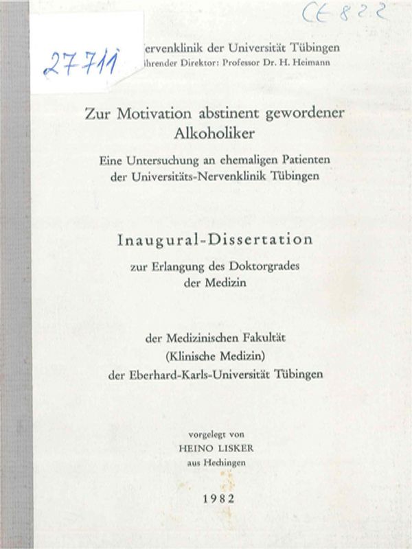 Zur Motivation abstinent gewordener Alkoholiker