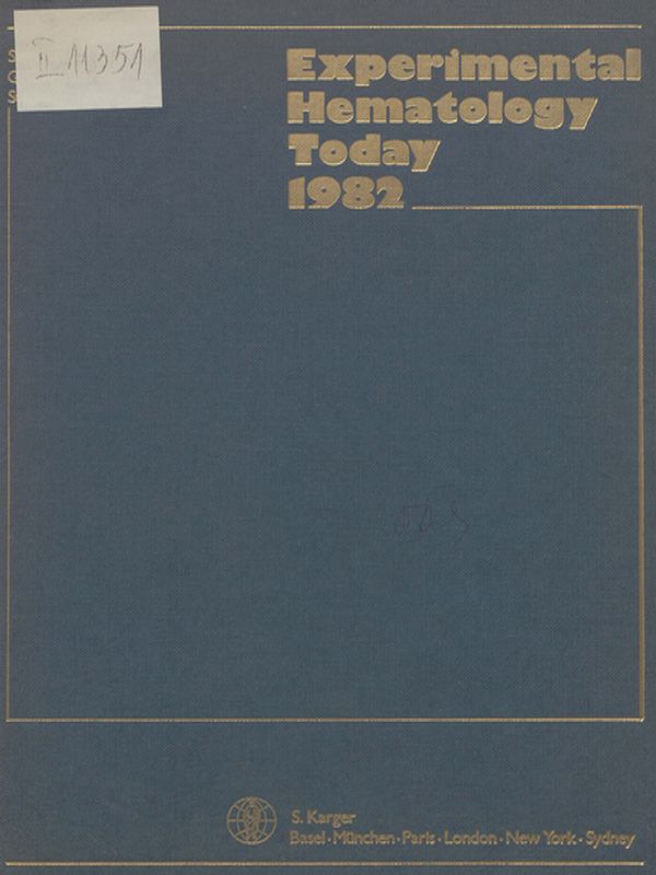 Experimental hematology today 1982