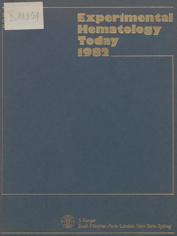 Experimental hematology today 1982