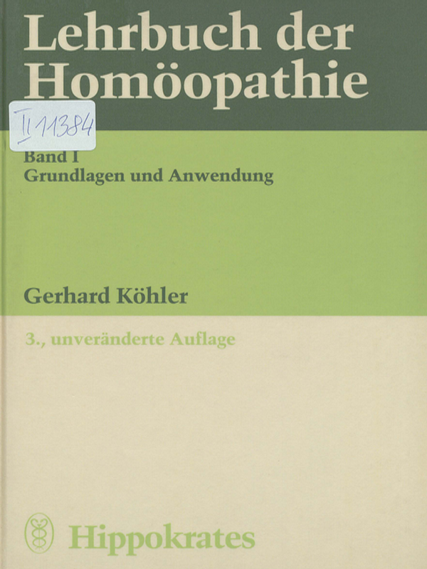 Lehrbuch der Homoopathie