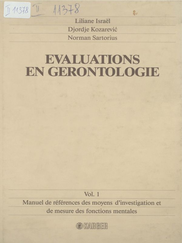 Evaluations en gerontologie