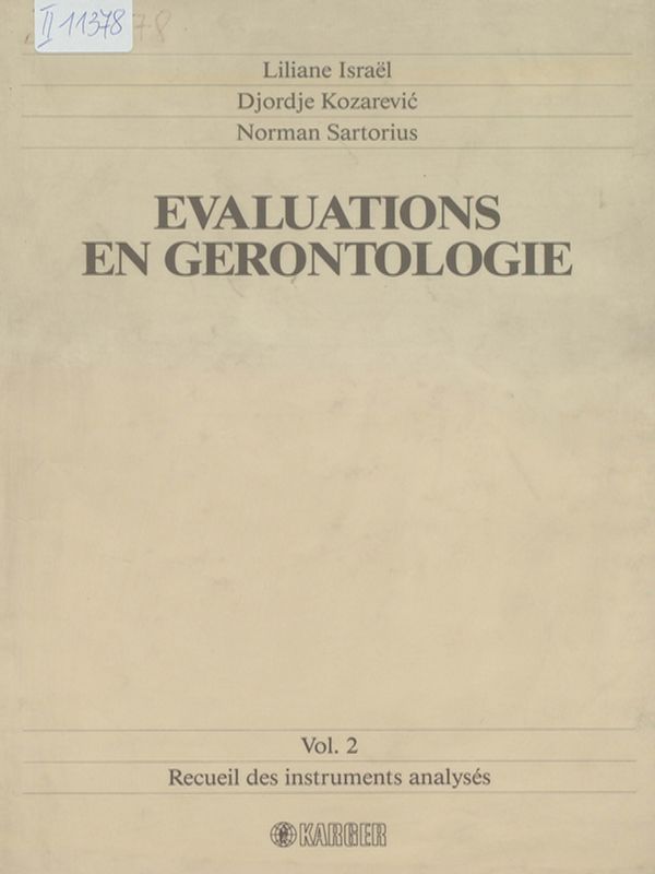 Evaluations en gerontologie